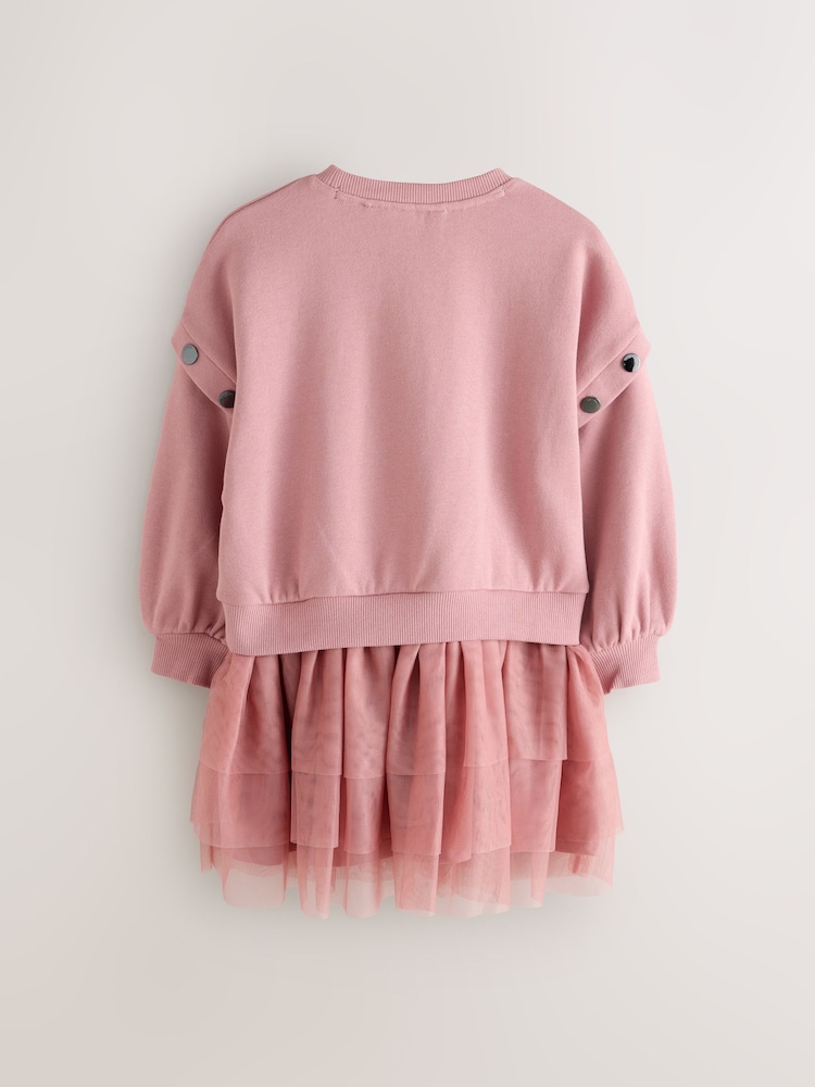 smALLSAINTS Amphia Flocked Logo Sweat Mock Dress - صورة 2 من 5 smALLSAINTS Amphia Flocked Logo Sweat Mock Dress - صورة 2 من 5