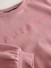 smALLSAINTS Mid Pink Amphia Flocked Logo Sweat Mock Dress - Image 3 of 5