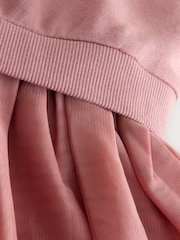 smALLSAINTS Mid Pink Amphia Flocked Logo Sweat Mock Dress - Image 4 of 5