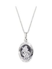 Beaverbrooks 9ct White Gold Saint Christopher Pendant - Image 1 of 3