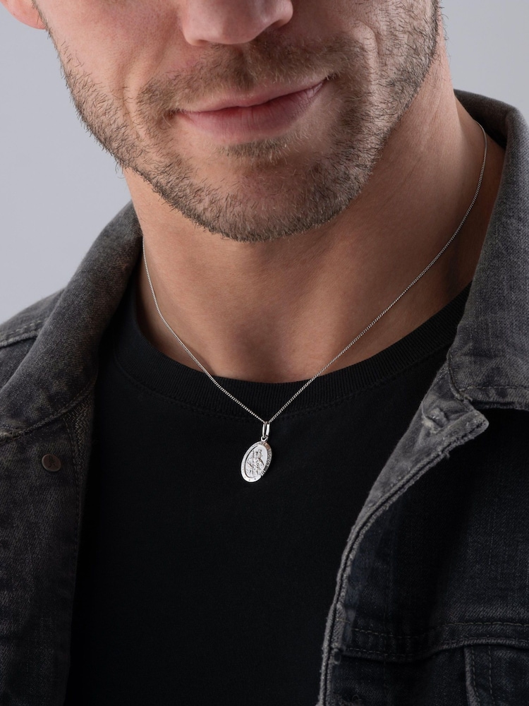 Beaverbrooks 9ct White Gold Saint Christopher Pendant - Image 3 of 3