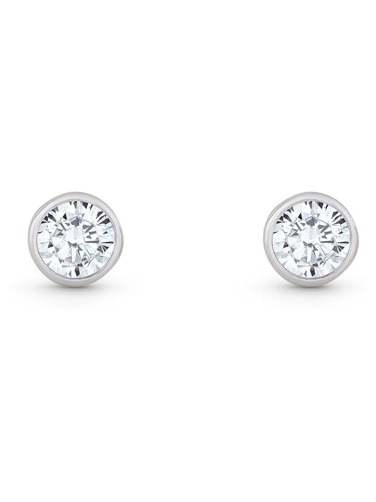 Beaverbrooks Sterling Silver Cubic Zirconia Stud Earrings - Image 1 of 4 Beaverbrooks Sterling Silver Cubic Zirconia Stud Earrings - Image 1 of 4