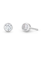 Beaverbrooks Sterling Silver Cubic Zirconia Stud Earrings - Image 2 of 4