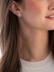 Beaverbrooks Sterling Silver Cubic Zirconia Stud Earrings - Image 3 of 4
