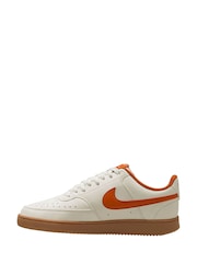 Nike Orange/White Court Vision Low Trainers - Image 2 of 4