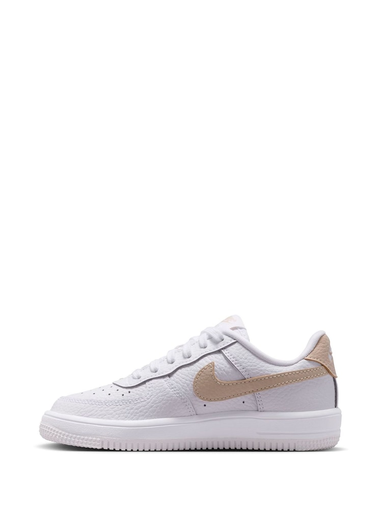 Nike White Natural Junior Air Force 1 Lace Trainers - Image 2 of 10 Nike White Natural Junior Air Force 1 Lace Trainers - Image 2 of 10