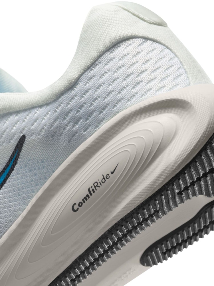 Nike White/Blue Youth Stellar Ride Trainers - Image 10 of 10