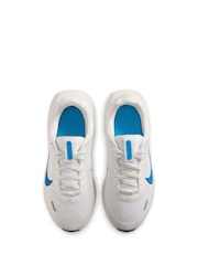 Nike White/Blue Youth Stellar Ride Trainers - Image 7 of 10