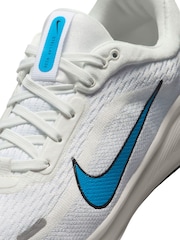 Nike White/Blue Youth Stellar Ride Trainers - Image 9 of 10