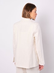 Apricot White Pinstripe Blazer - Image 4 of 5
