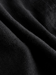 Black Tie Waist Linen Blend Culottes - Image 9 of 9