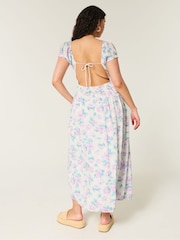 Hollister Smocked Waist Maxi White Dress - Image 2 of 3