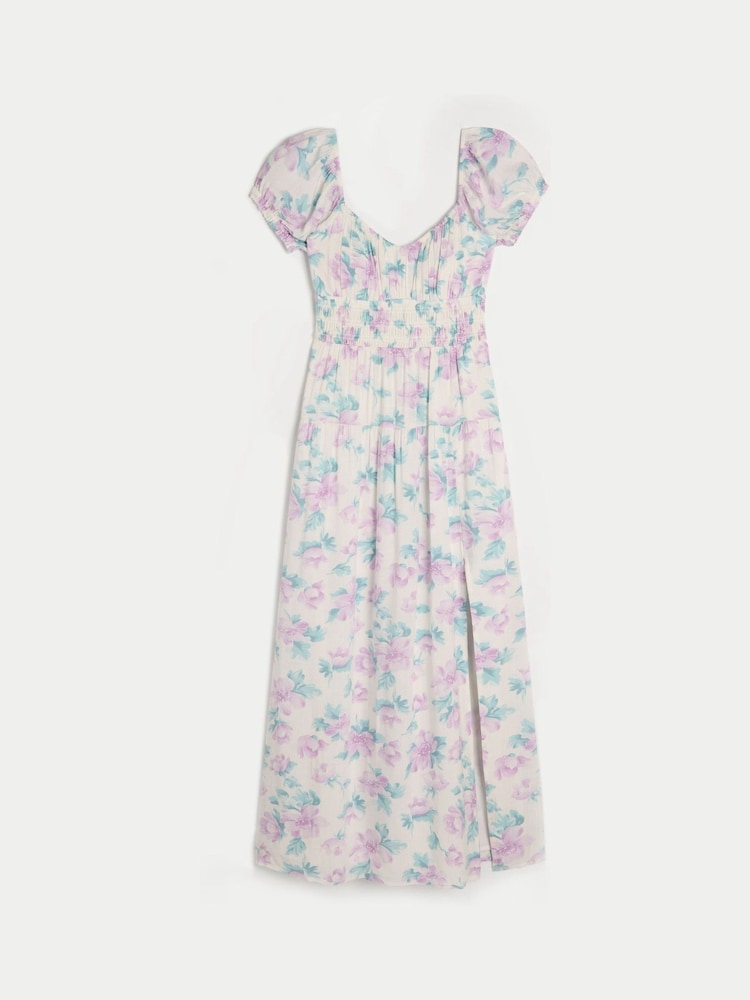 Hollister Smocked Waist Maxi White Dress - Image 3 of 3