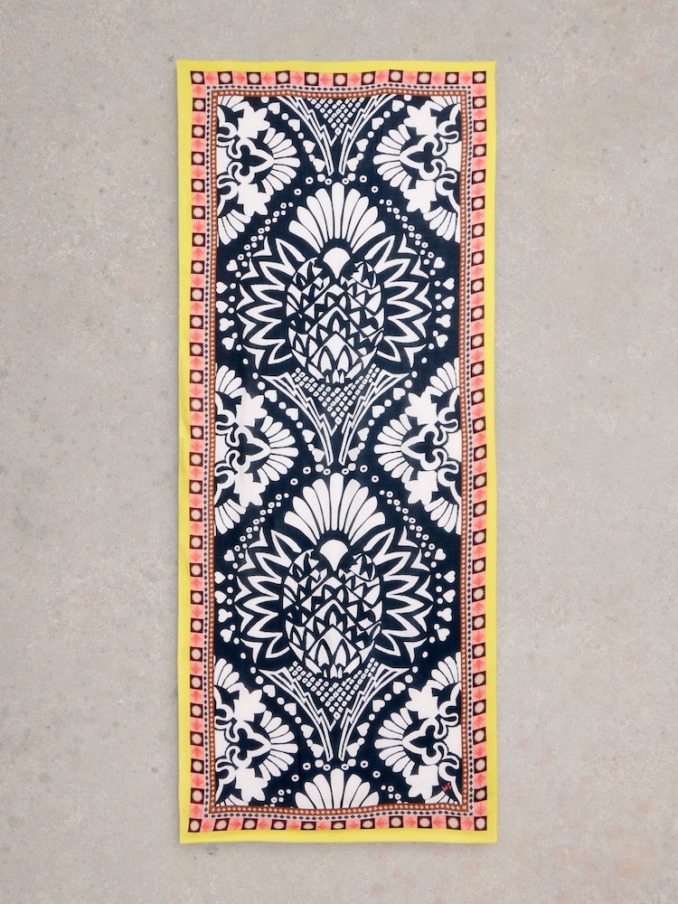 White Stuff Blue Calypso Printed Scarf - Image 2 of 3