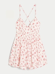 Hollister Cream Bare Back Babydoll Romper - Image 3 of 3