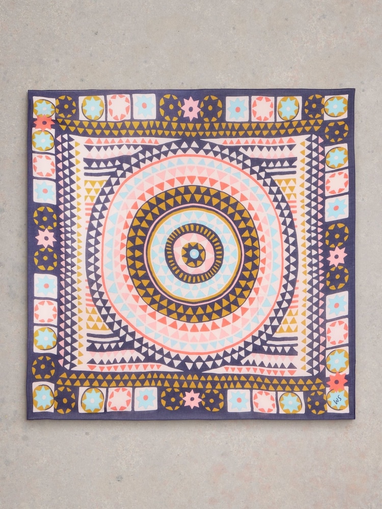 White Stuff Multi Sundance Mosaic Square Scarf - Image 2 of 3