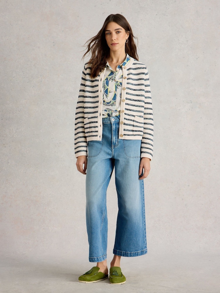 White Stuff Blue Belle Stitchy Cardigan - Image 1 of 6 White Stuff Blue Belle Stitchy Cardigan - Image 1 of 6