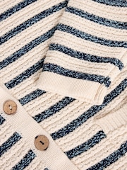 White Stuff Blue Belle Stitchy 100% Organic Cotton Cardigan - Image 6 of 6
