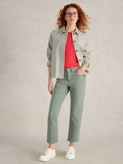 White Stuff Green Blake Straight Crop Jeans - Image 1 of 6