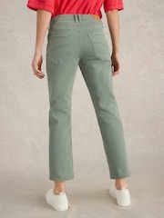 White Stuff Green Blake Straight Crop Jeans - Image 3 of 6