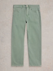 White Stuff Green Blake Straight Crop Jeans - Image 5 of 6