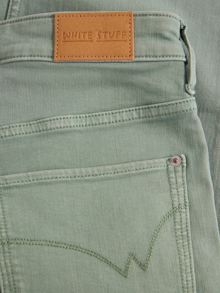 White Stuff Green Blake Straight Crop Jeans - Image 6 of 6