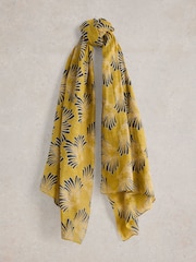 White Stuff Yellow Sundance Floral Printed Scarf - Image 1 of 3