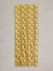 White Stuff Yellow Sundance Floral Printed Scarf - Image 2 of 3