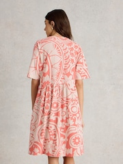 White Stuff Red Thea 100% Cotton Jersey Dress - Image 2 of 6