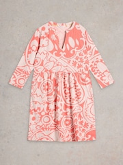 White Stuff Red Thea 100% Cotton Jersey Dress - Image 5 of 6