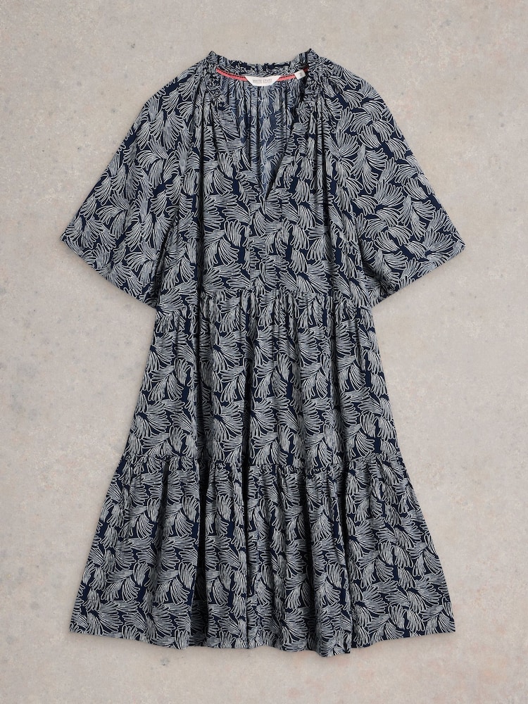 White Stuff Blue Sophia Crinkle Dress - Image 5 of 6
