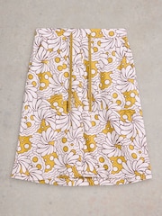 White Stuff Yellow Evie Linen Blend Skirt - Image 5 of 6