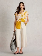 White Stuff Yellow Ellie 100% Organic Cotton Shirt - Image 1 of 6