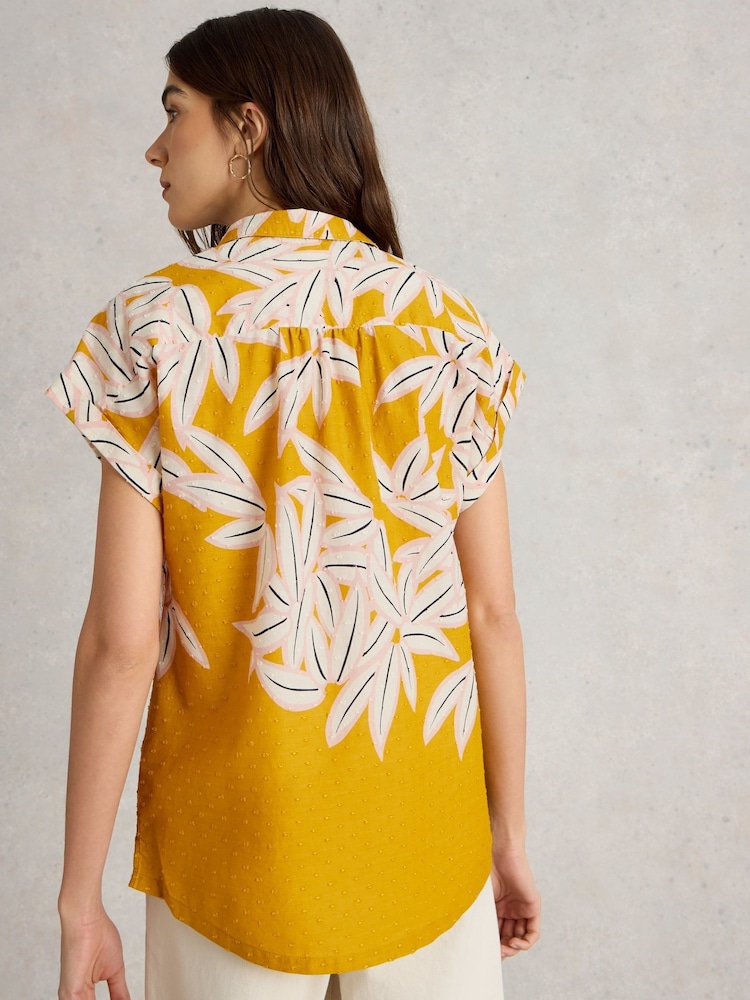 White Stuff Yellow Ellie 100% Organic Cotton Shirt - Image 2 of 6