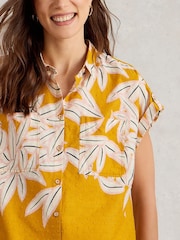 White Stuff Yellow Ellie 100% Organic Cotton Shirt - Image 4 of 6