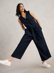 White Stuff Blue Betty Wide Leg Jumpsuit - Image 3 of 6