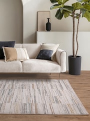 Asiatic Rugs Grey Anders Stripe Rug - Image 1 of 6
