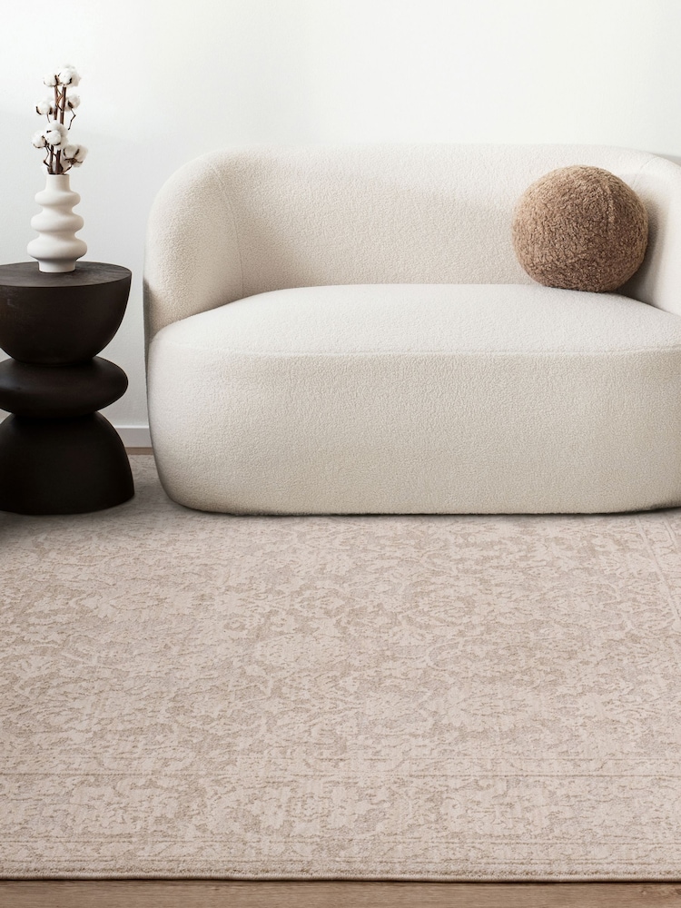 Asiatic Rugs Beige Natural Laurent Damask Rug - Image 1 of 5