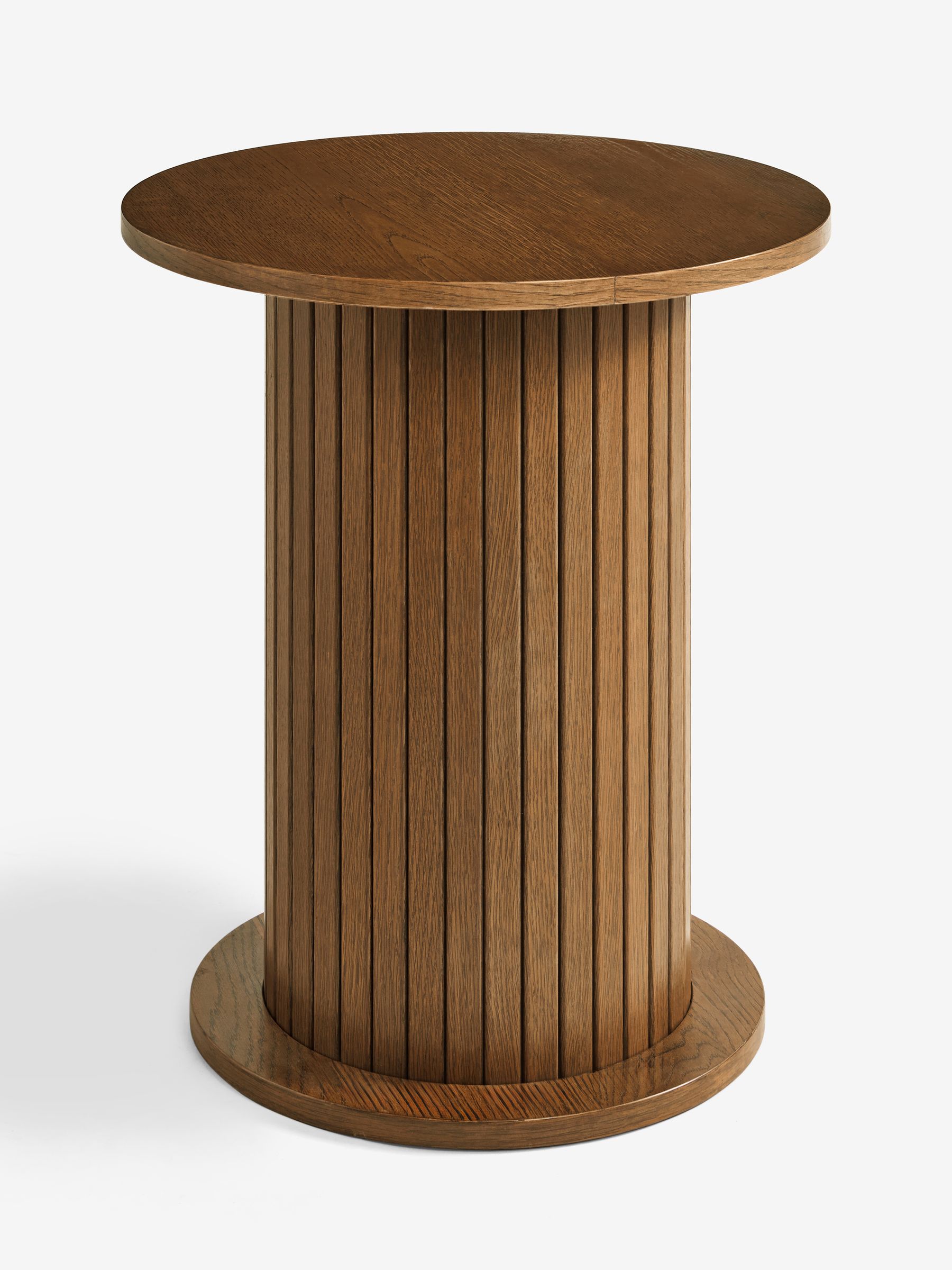  wood sidetable ❗️ Buy Dark Natural Hyde Oak Veneer Tambour Side Table from the Next