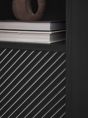 Black Marlow Oak Effect Corner Bookcase - Image 3 of 7