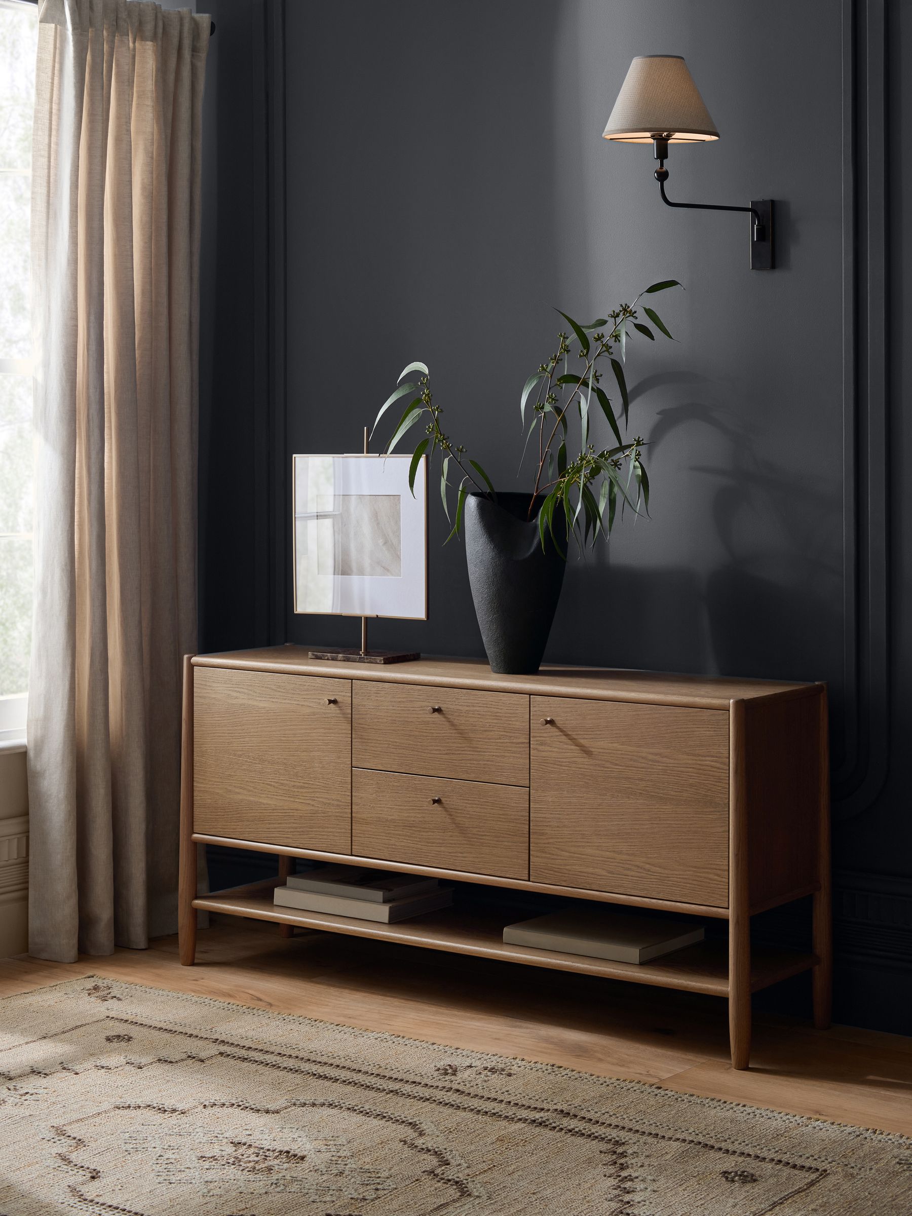 Buy Mid Natural Farndon N. Premium Large Sideboard from the Next