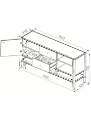 Mid Natural Farndon N. Premium Large Sideboard - Image 5 of 13