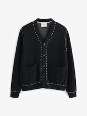 Percival Black Module Boxy Cardigan - Image 1 of 1