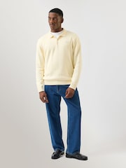 Percival Cream Verso Long Sleeve Knitted Polo Shirt - Image 7 of 8
