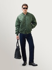 Percival Green Nylon Bomber Jacket - Image 2 of 9