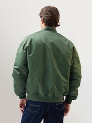 Percival Green Nylon Bomber Jacket - Image 6 of 9