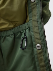 Percival Green Nylon Bomber Jacket - Image 8 of 9
