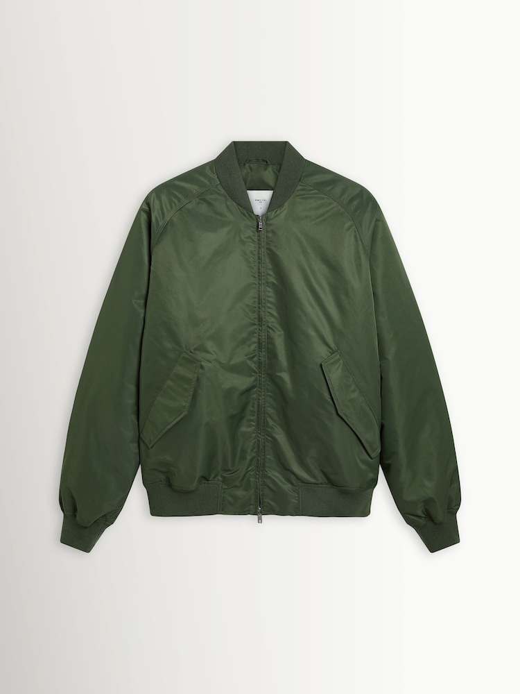 Percival Green Nylon Bomber Jacket - Image 9 of 9
