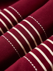 Percival Red Editor Striped Rugby Polo Shirt - Image 10 of 10