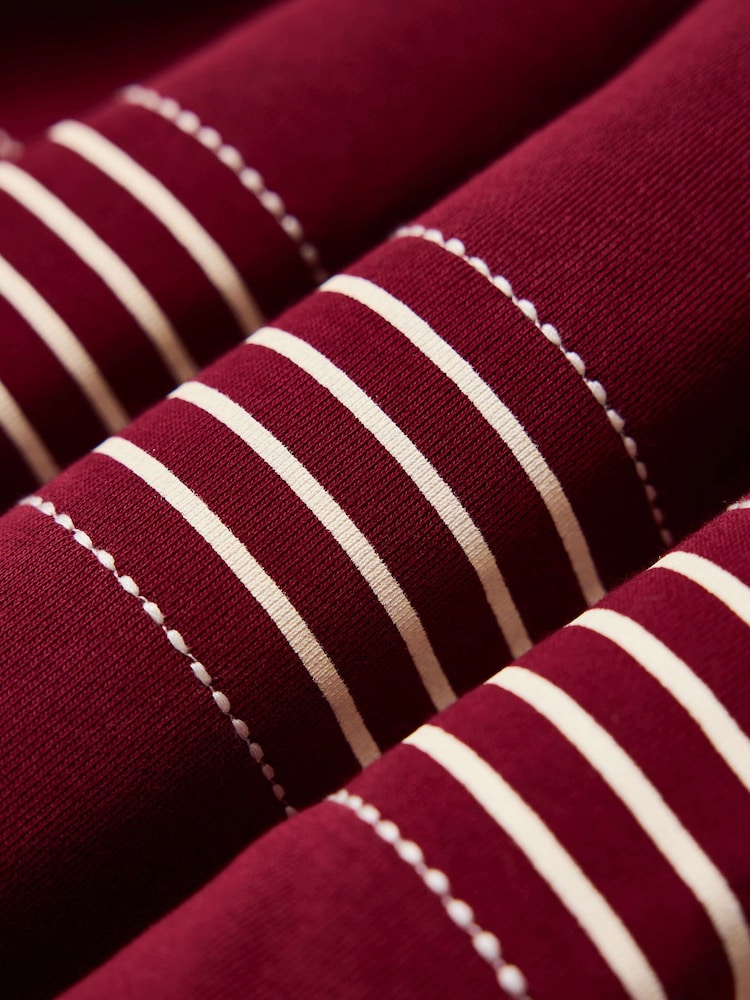 Percival Red Editor Striped Rugby Polo Shirt - Image 10 of 10